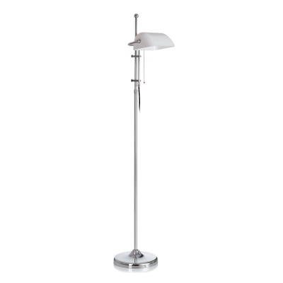 Lampa stojąca bankierska ST03/G B.M., klosz 9696 Opal