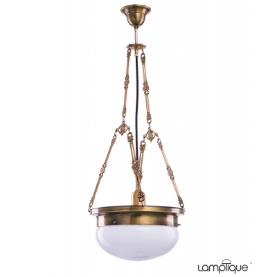 Secesyjna lampa wisząca D3980 Rustik, klosz 3980 Opal