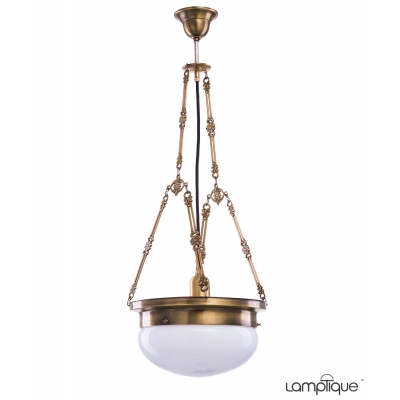 Secesyjna lampa wisząca DK3980 Rustik, klosz 3980 Opal