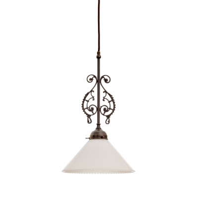 Lampa wisząca P855/620 Antik, klosz 4119 Perlrand